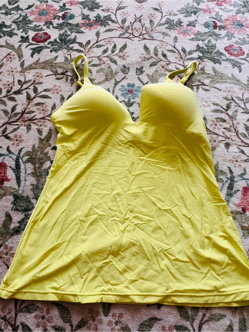 Victorias Secret Body Tank Top 34B Yellow NWT
